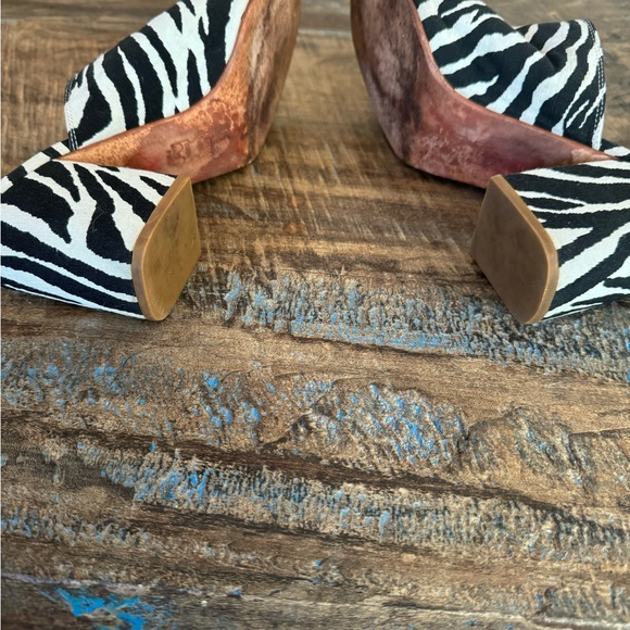 No. 6 Store Zebra Print Mules - Picture 2 of 4